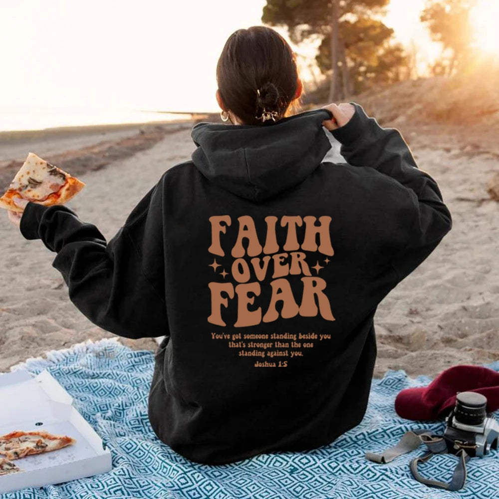 Elina | Faith Over Fear Inspirational Hoodie