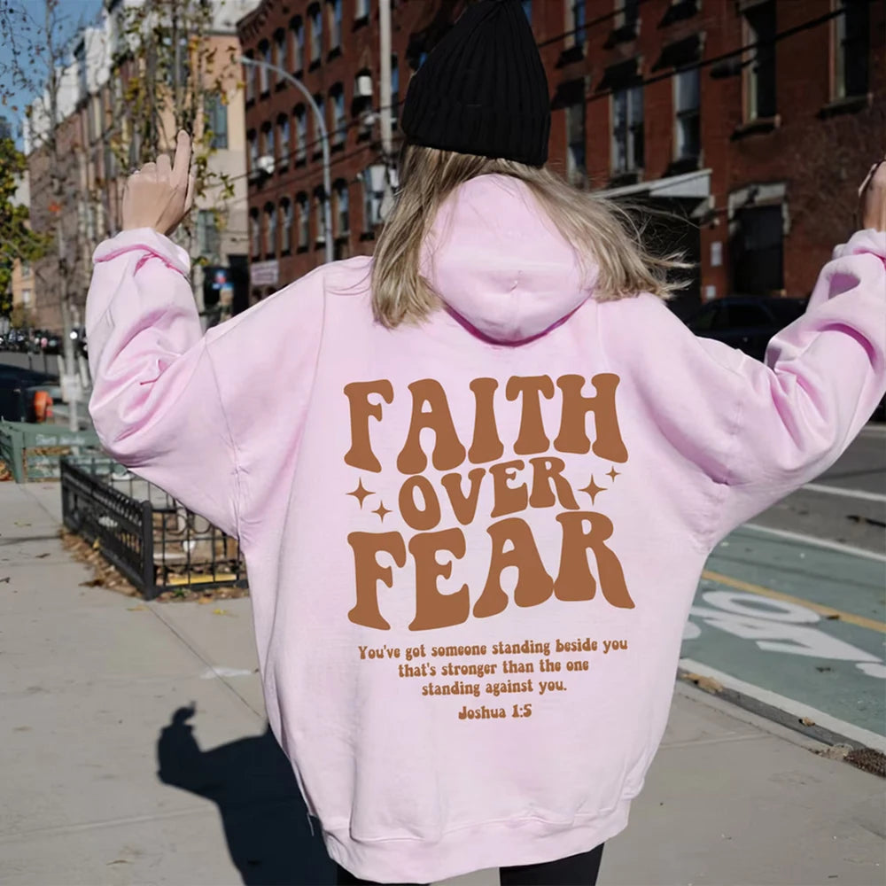 Elina | Faith Over Fear Inspirational Hoodie