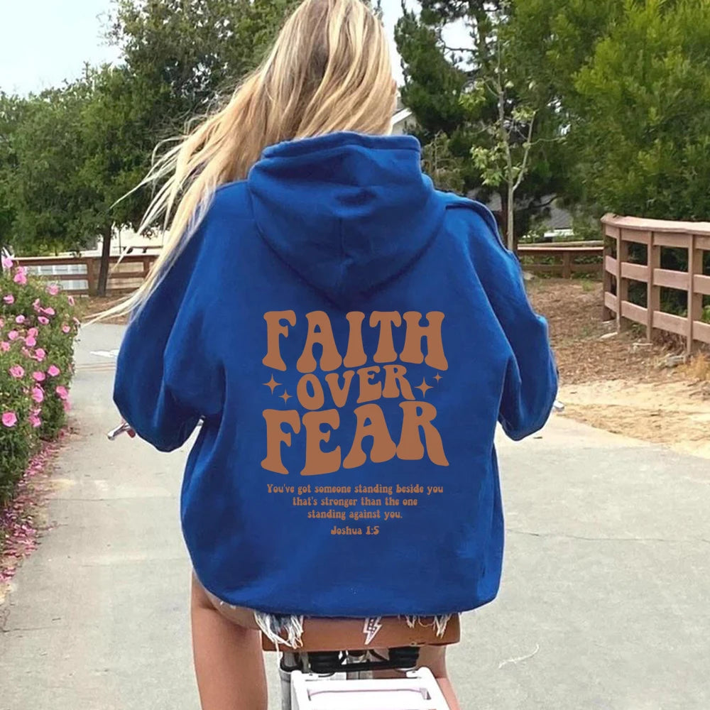 Elina | Faith Over Fear Inspirational Hoodie